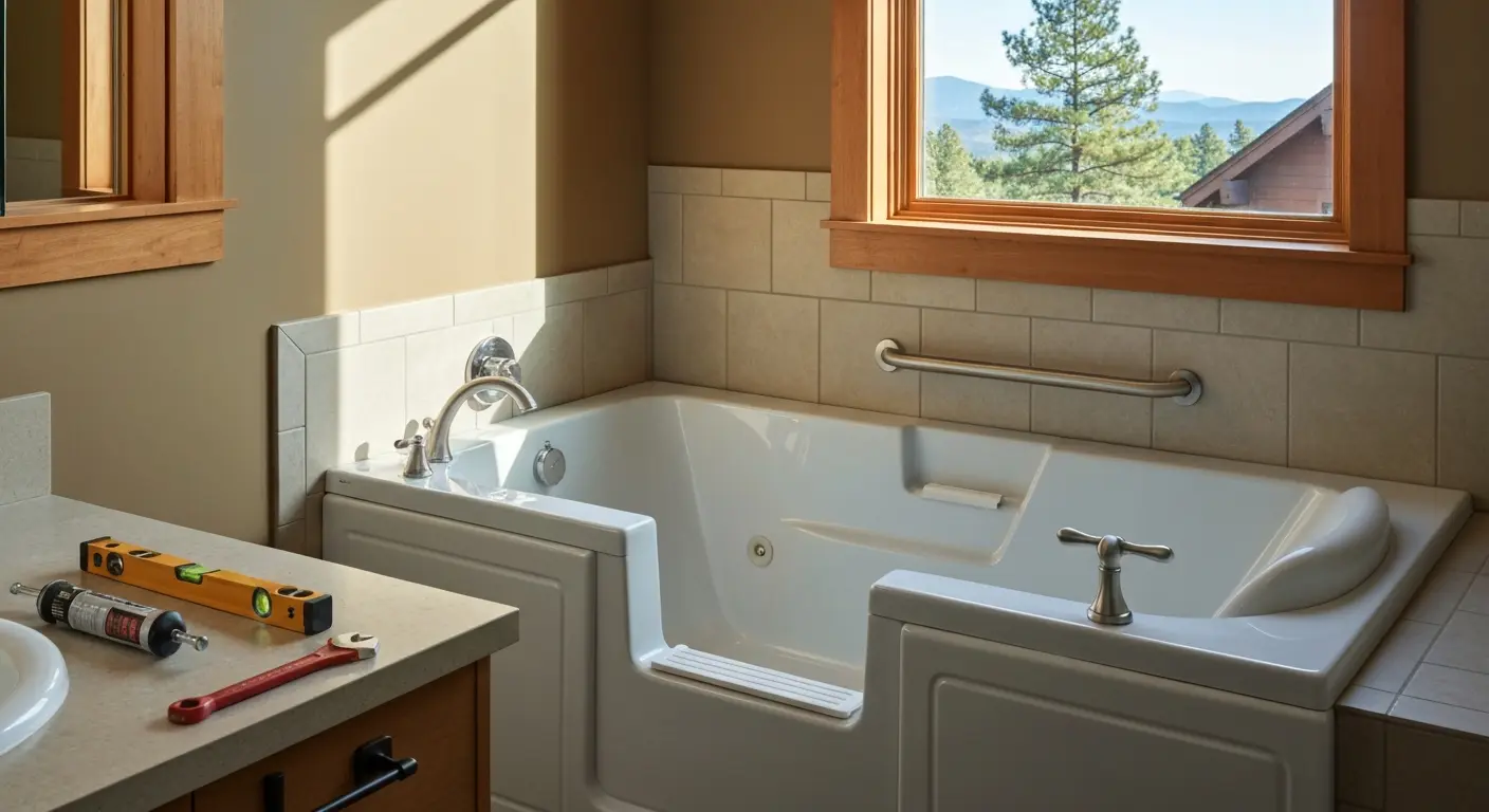 Walk-in tub installation