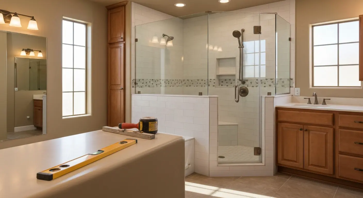 Tub-to-shower conversion