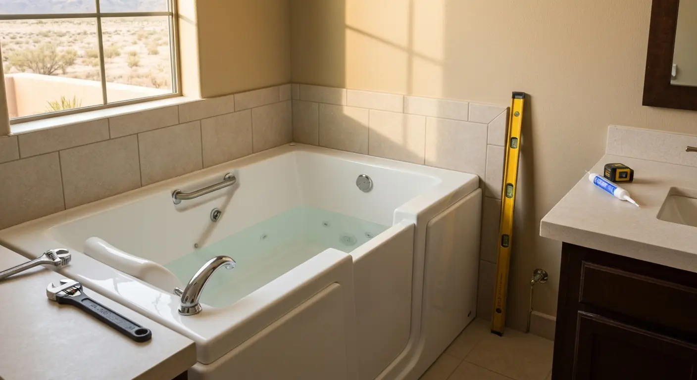 Walk-in tub installation