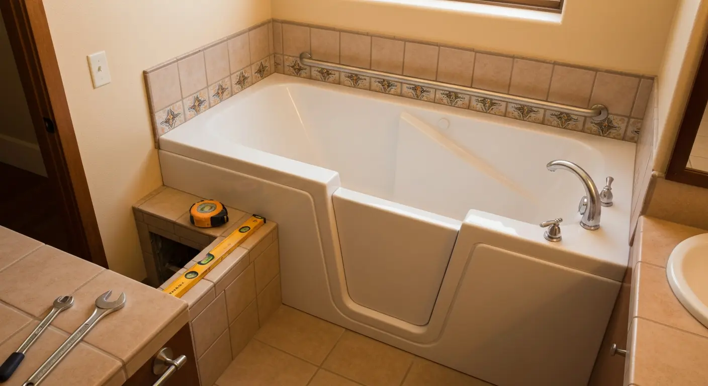 Walk-in tub installation
