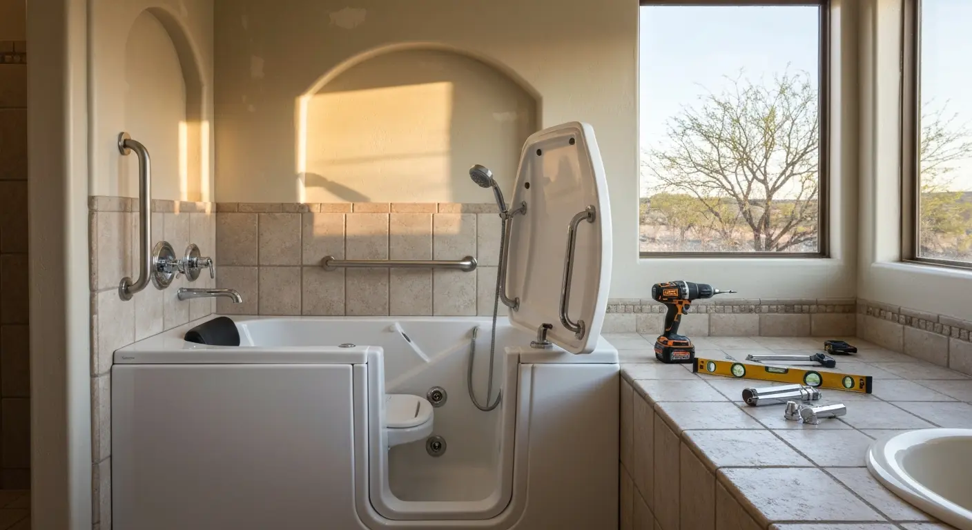 Walk-in tub installation