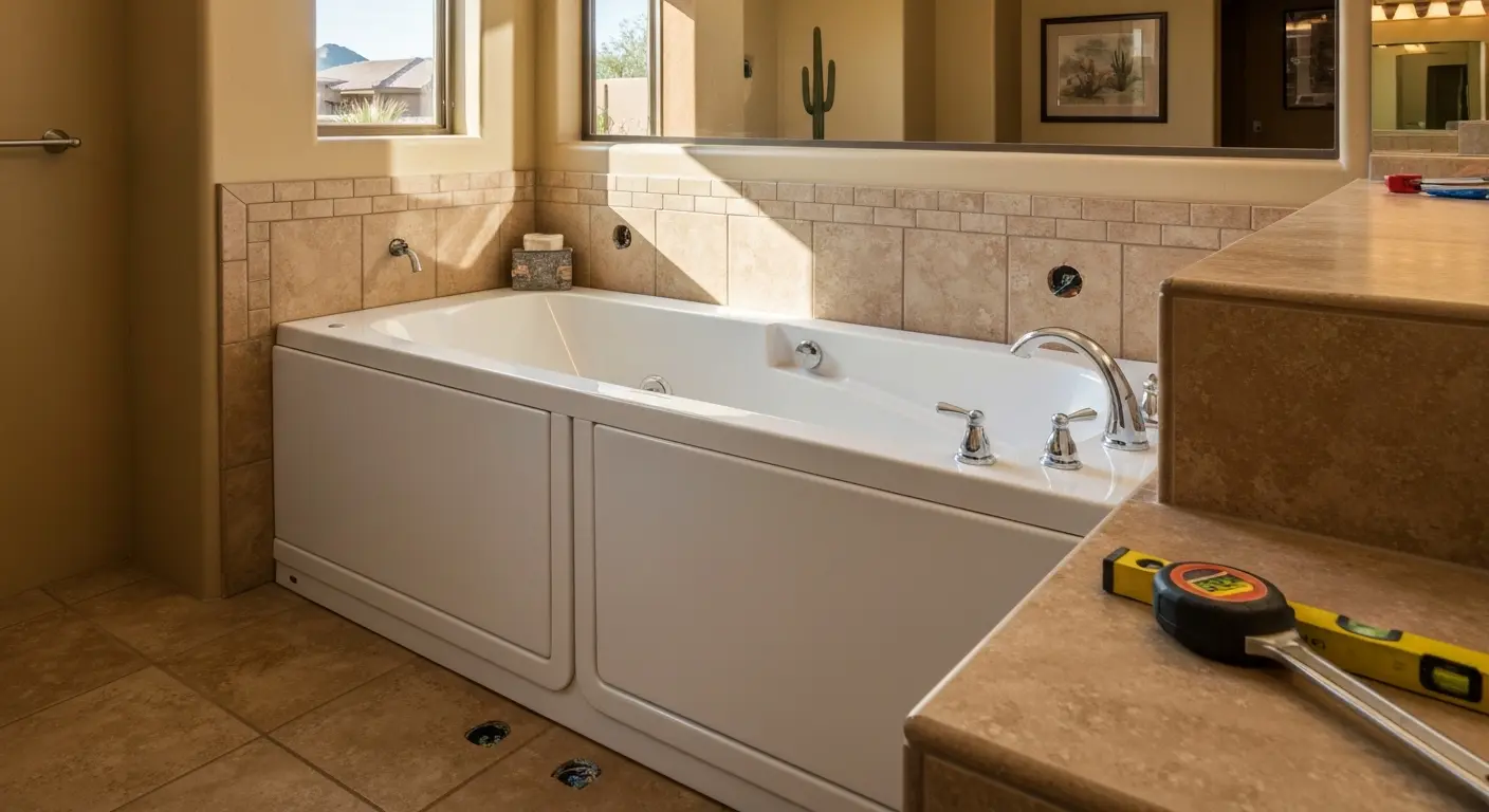 Walk-in tub installation