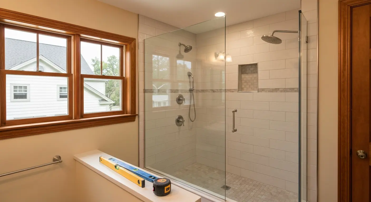 Tub-to-shower conversion