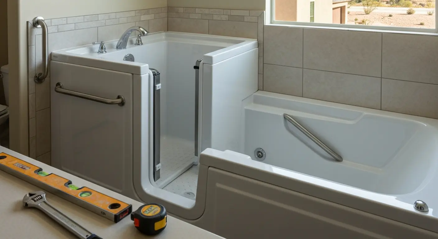 Walk-in tub installation