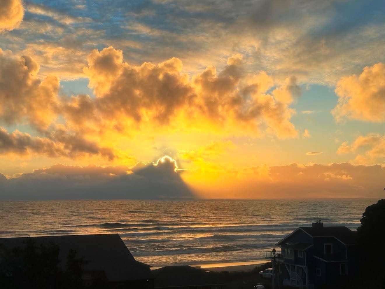 Sunset over the ocean in Lincoln City