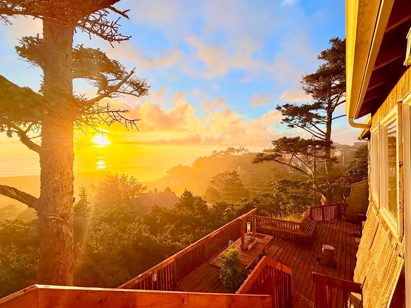 Sunrise over the Lincoln City coast