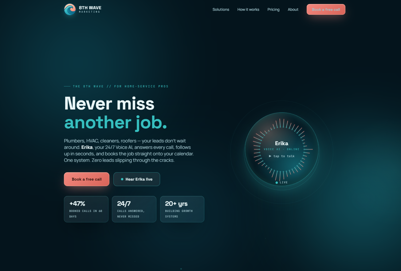 8th Wave Marketing agency website