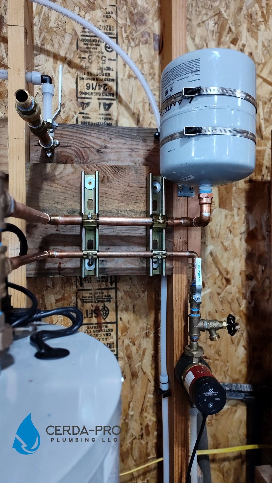 Plumbing rough-in by Cerda-Pro Plumbing in Lane County, Oregon