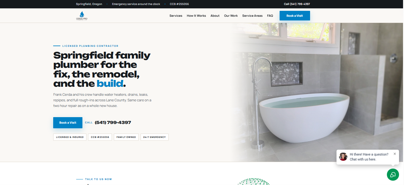 Cerda Pro Plumbing website