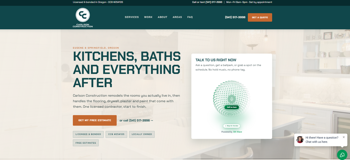 Carlson Construction website