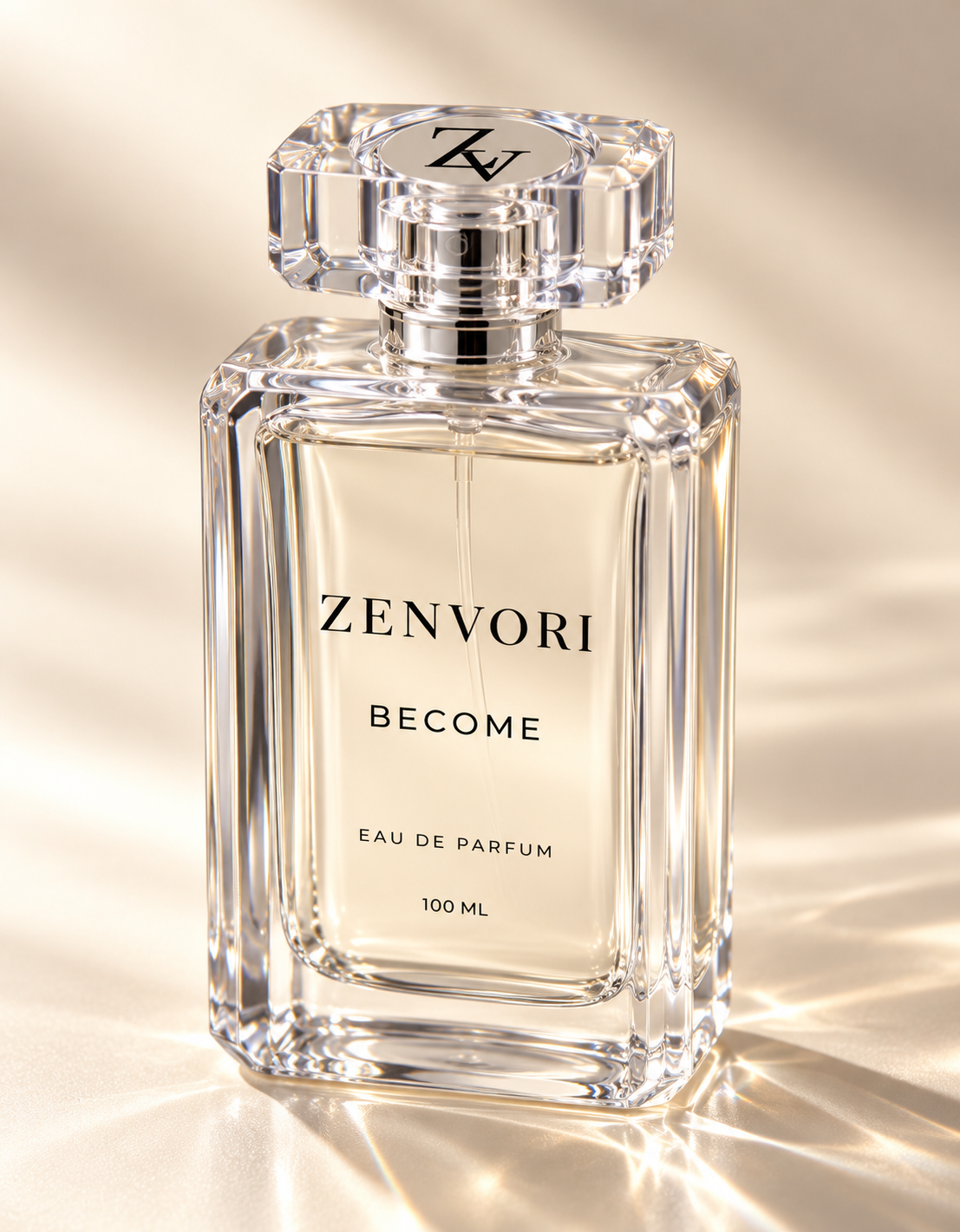 Essence artisanal fragrance vessel with botanical extraction elements in soft directional light