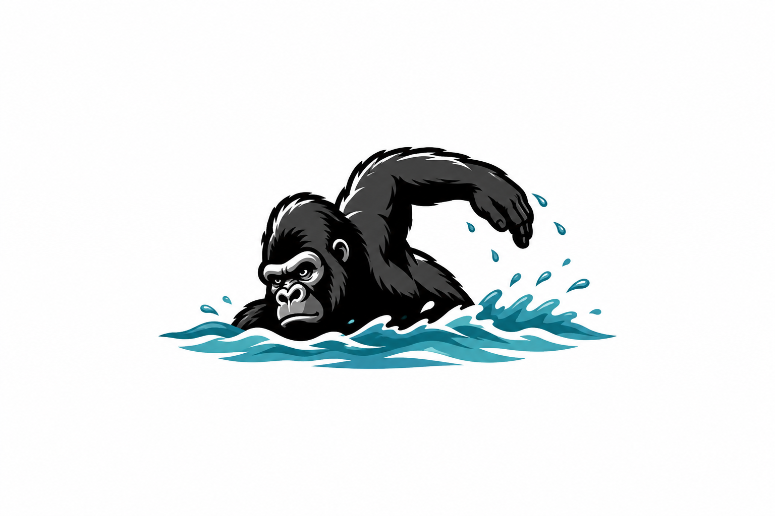 FloRide gorilla swimming