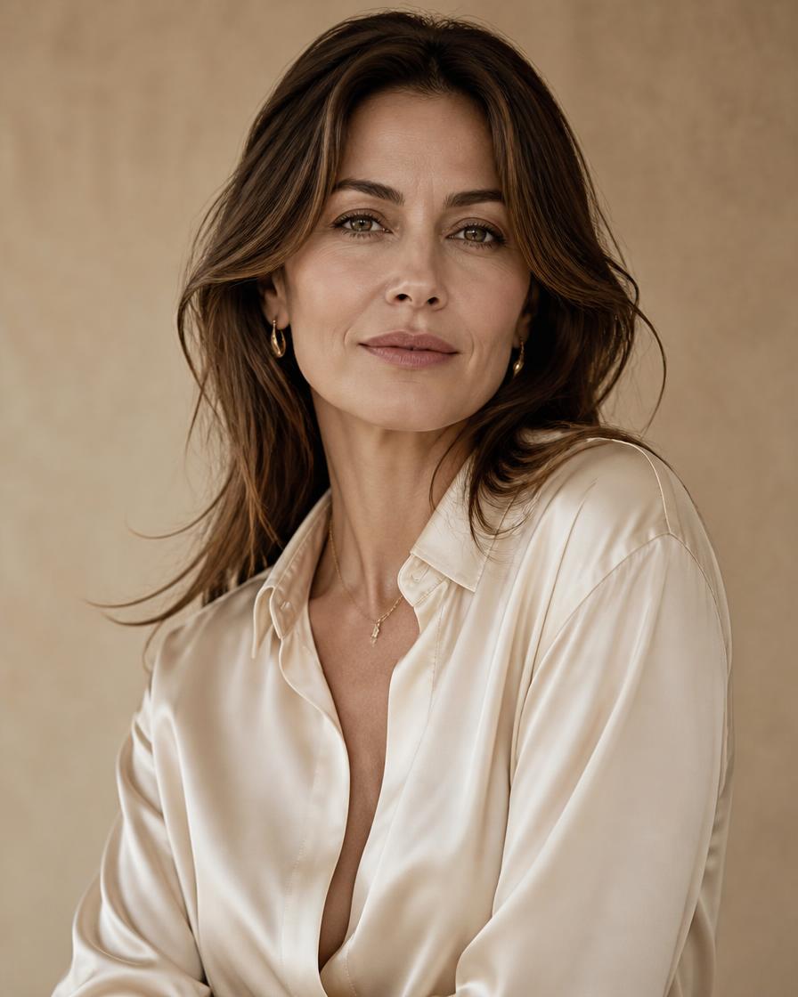 A poised woman embodying quiet confidence and personal presence