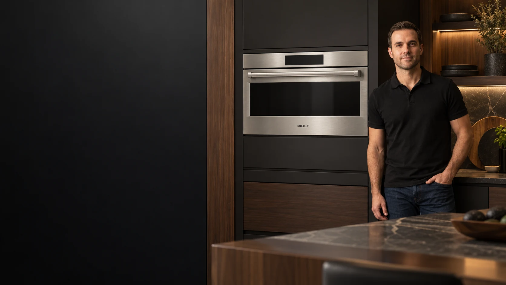 Wolf microwave appliance with service professional