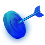 Target with arrow icon representing lead generation and conversion optimization.