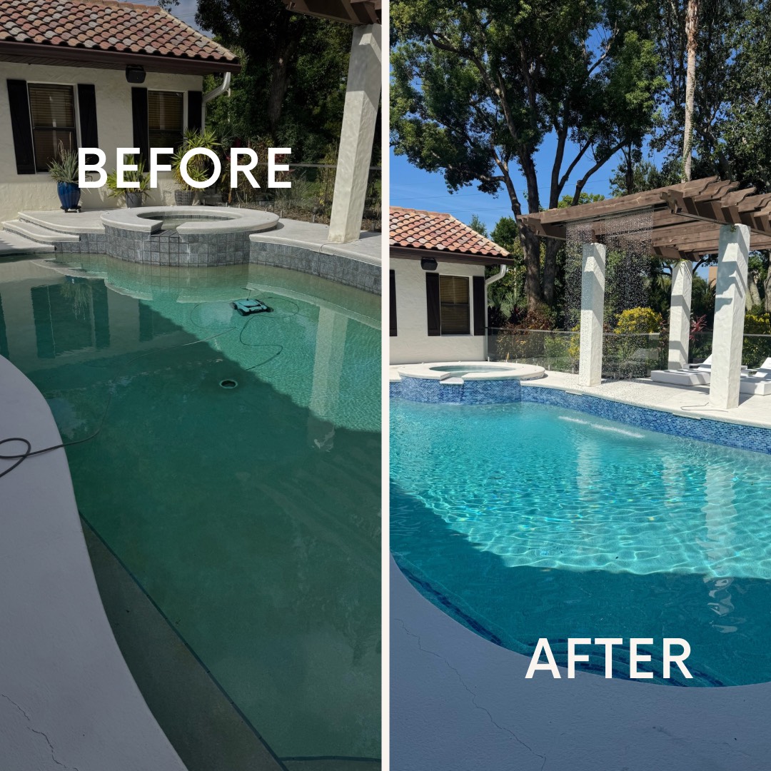 winter garden pool resurfacing