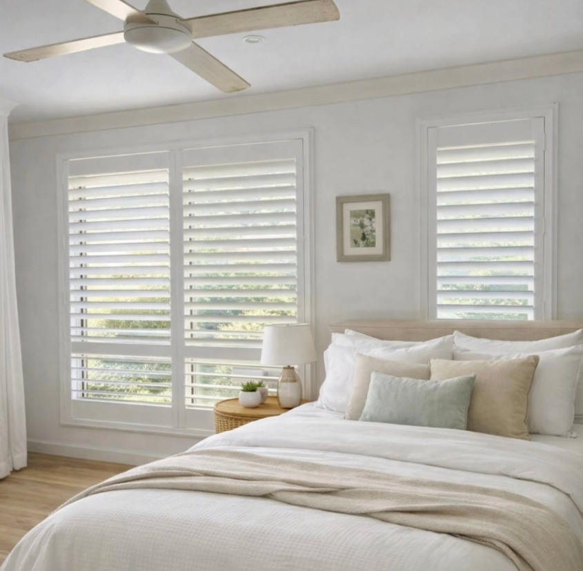 Plantation shutters Lake Macquarie home