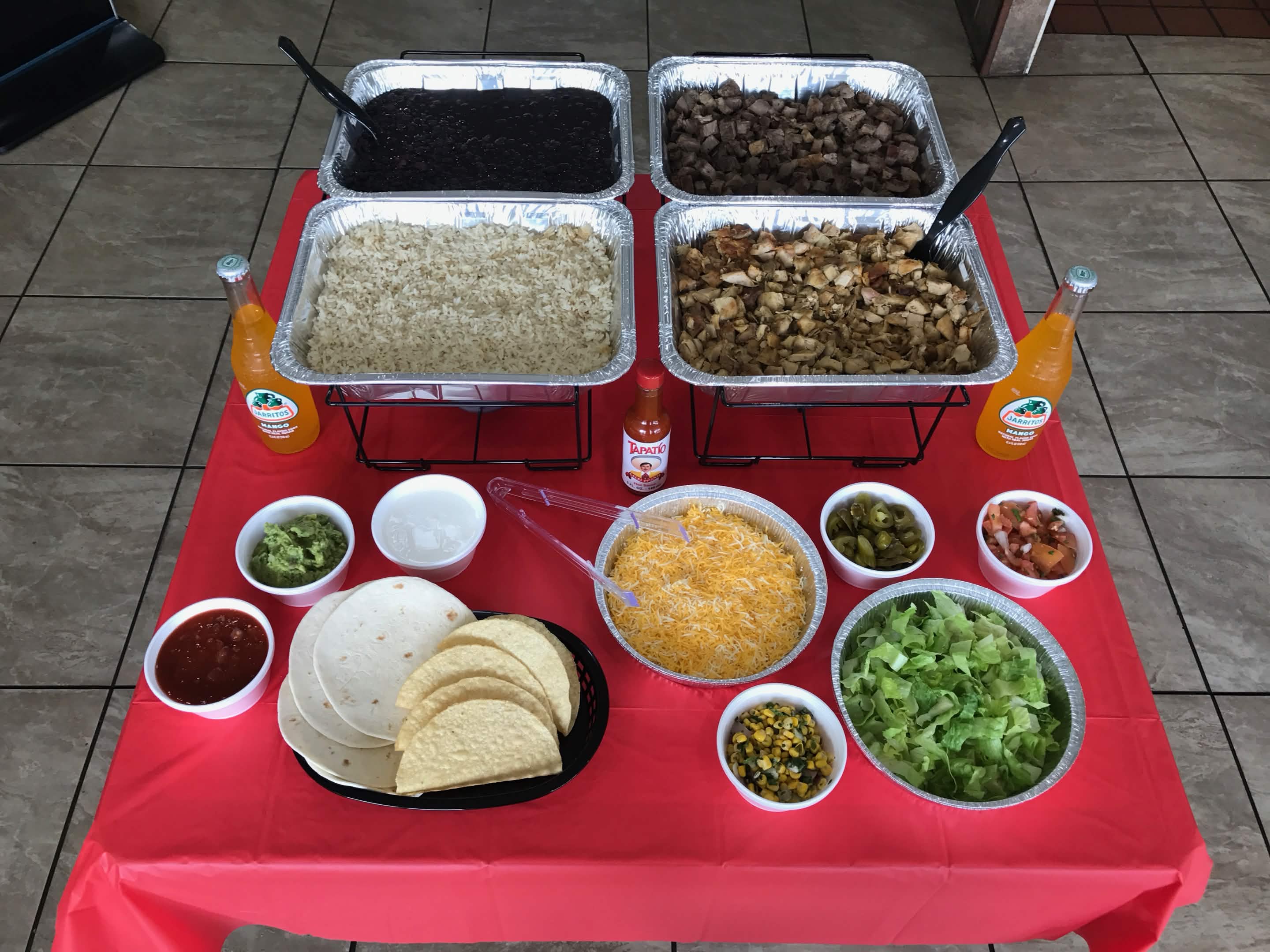 Tonbo taco bar spread