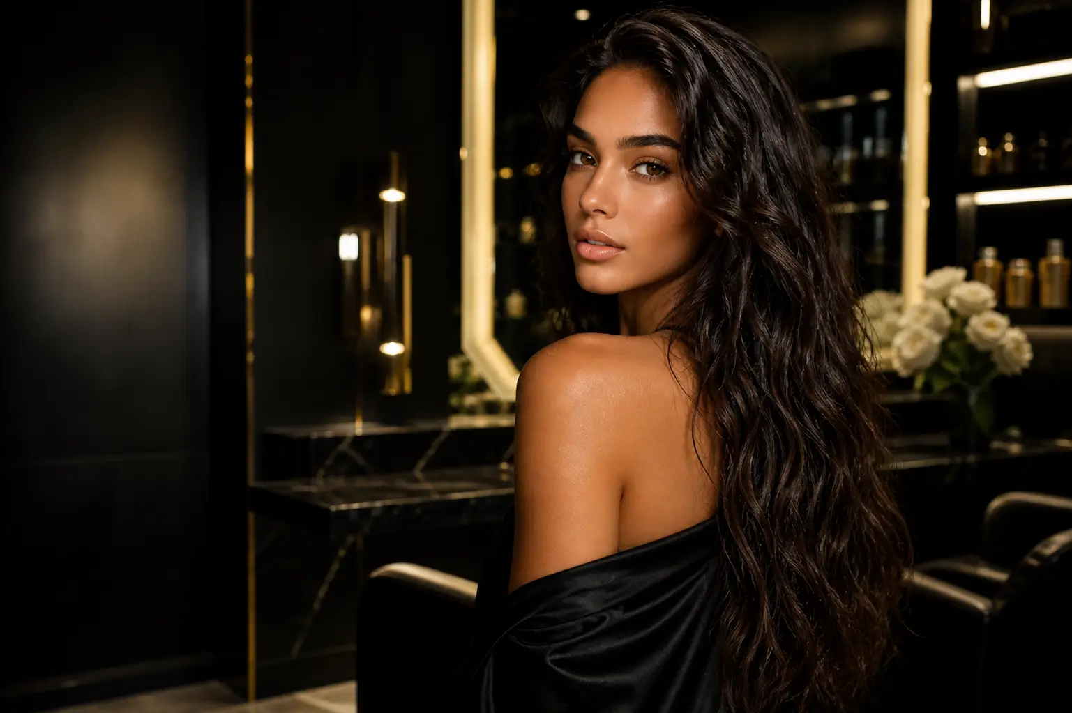 Modelo con cabello perfecto – Portofino Hair & Beauty Gran Canaria