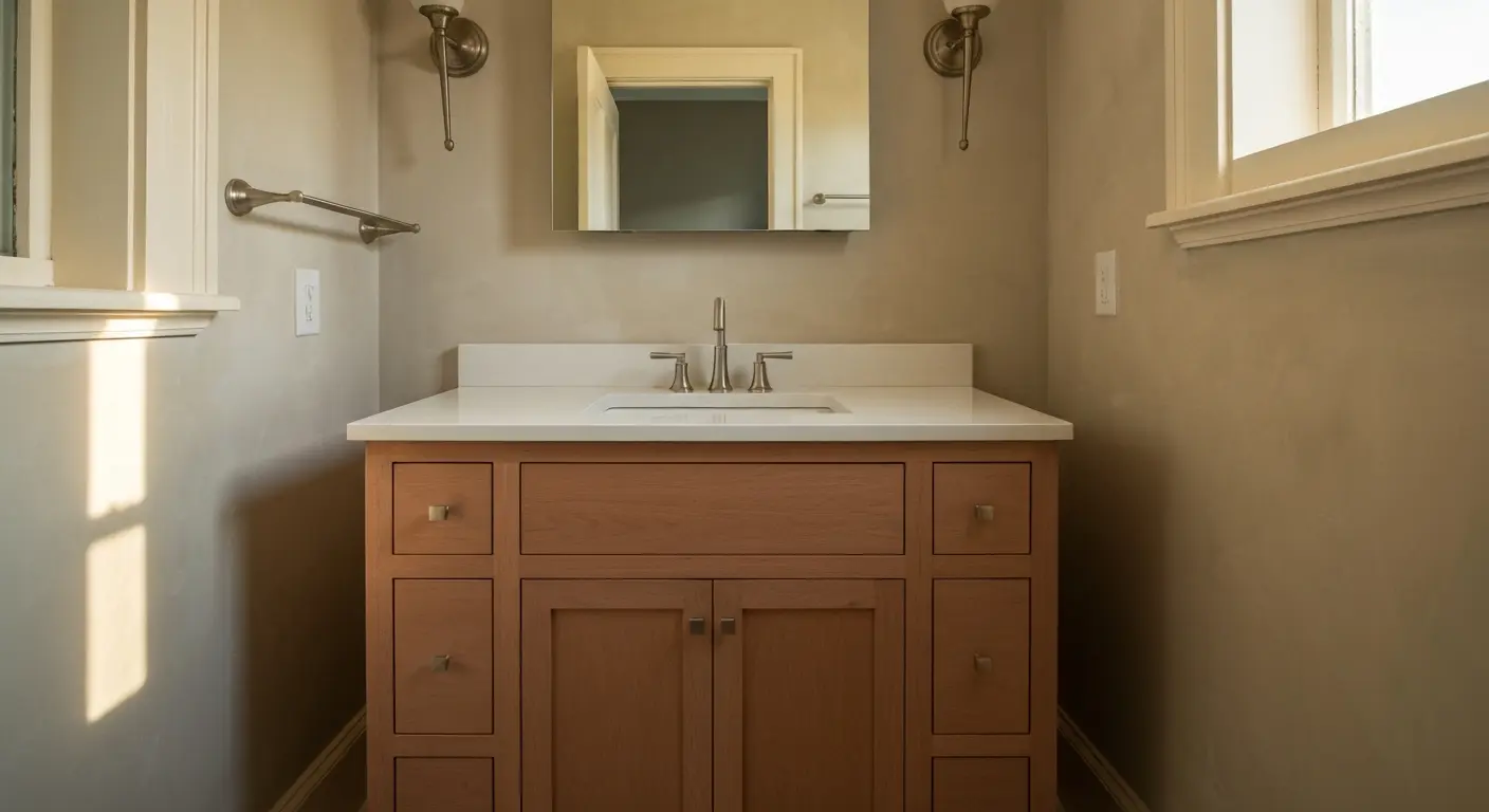 Guest bathroom vanity