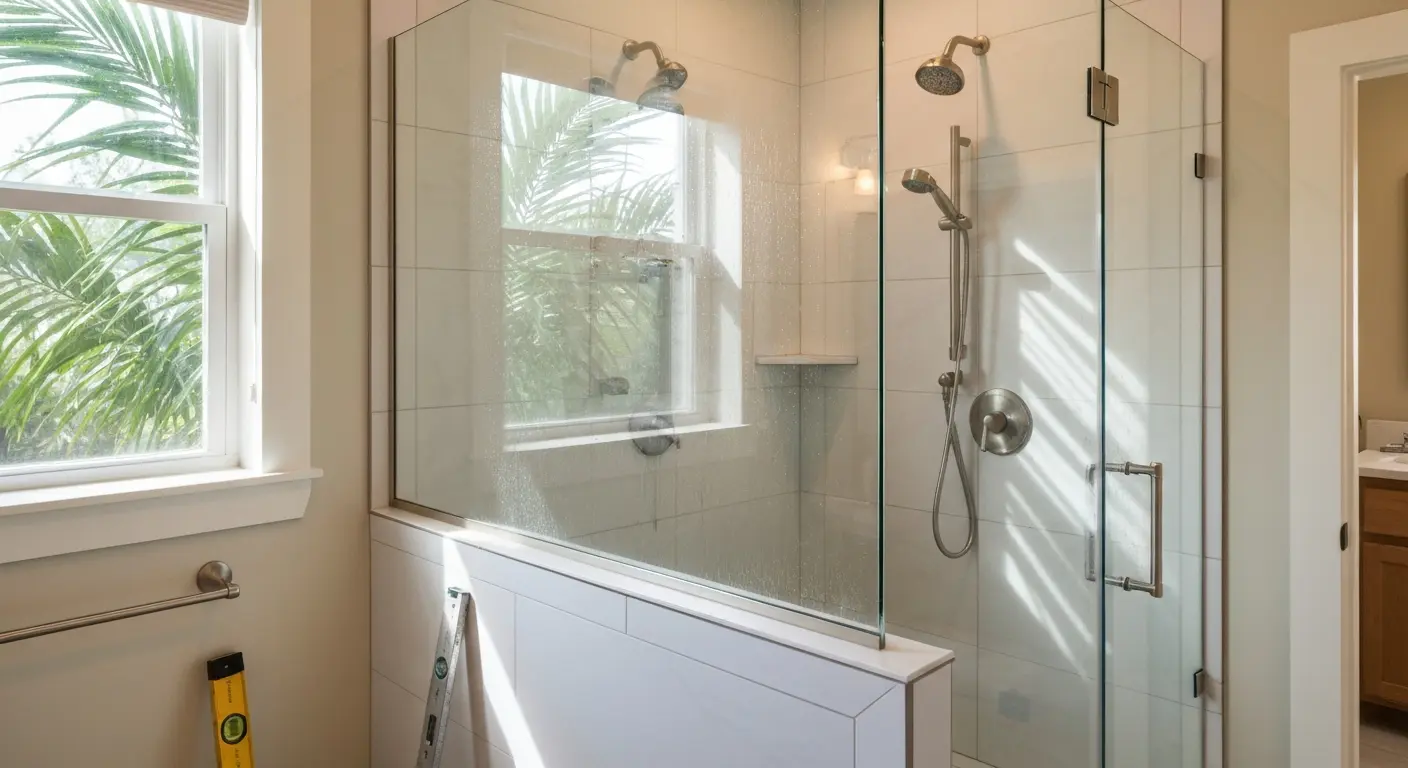 Walk-in shower installation