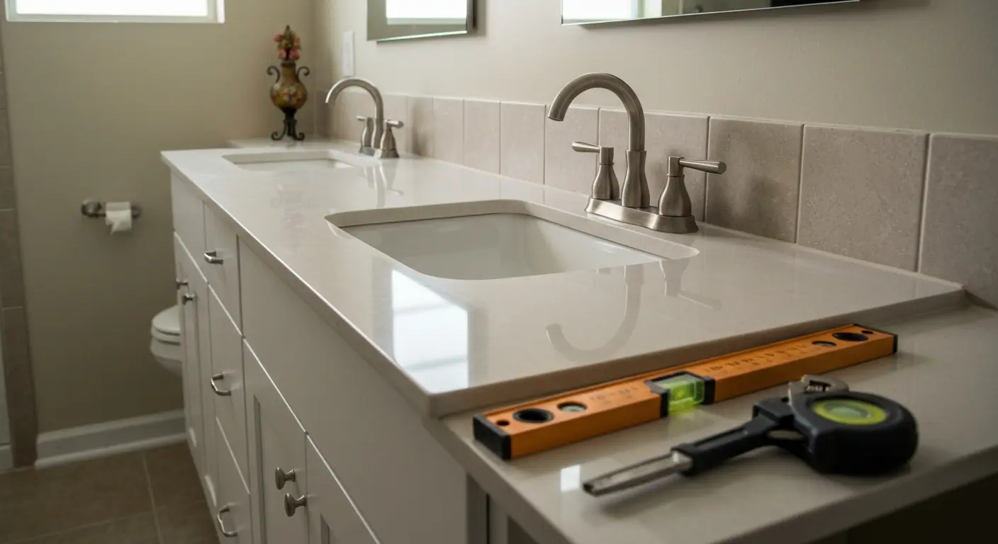 Bathroom vanity installation
