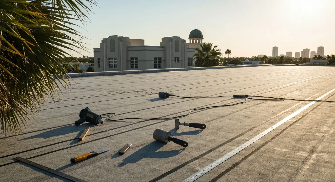 Roof restoration work