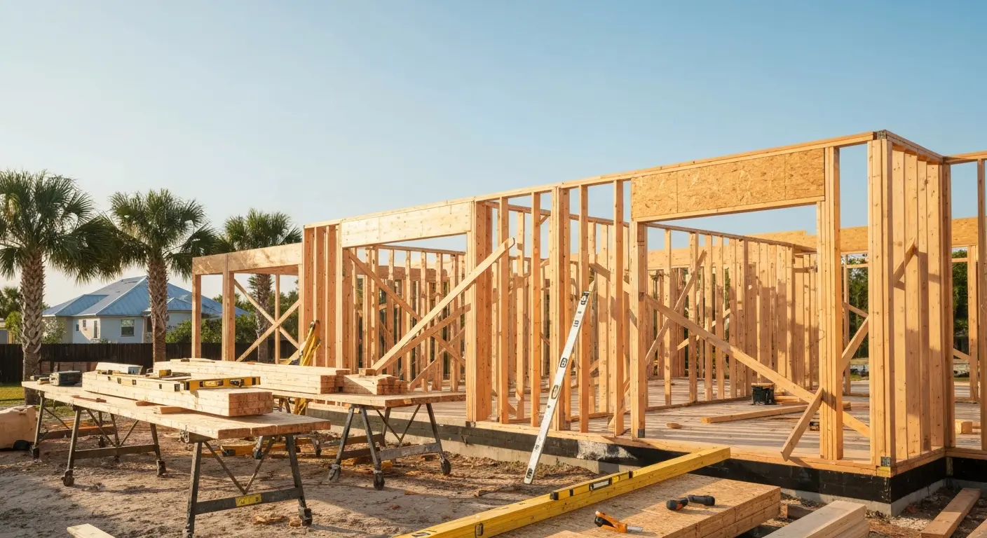 Custom home being built in Palm Harbor