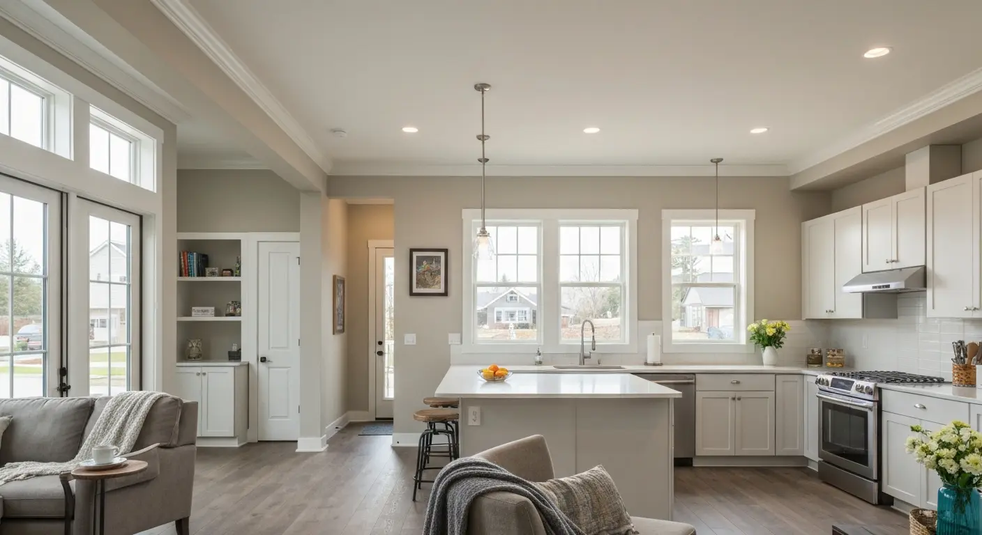 In-law suite kitchen and living space