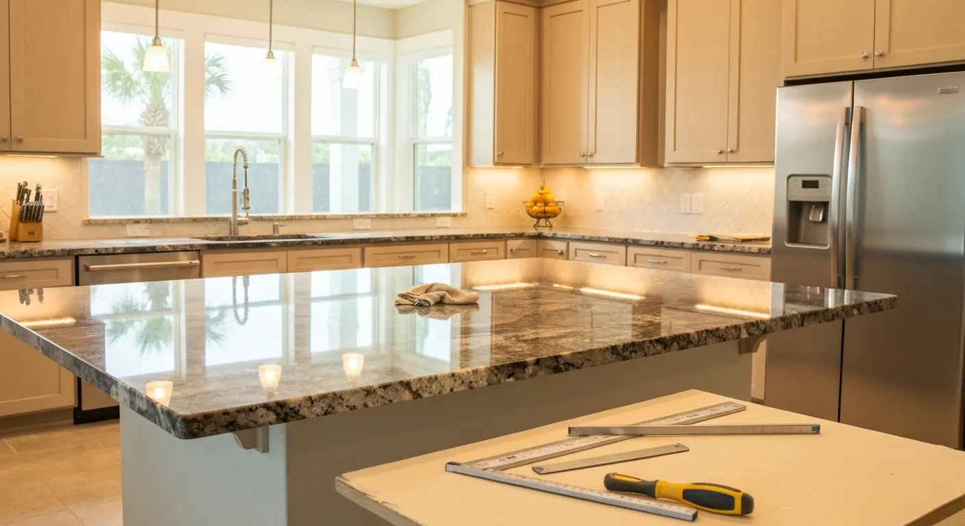 Granite countertop installation