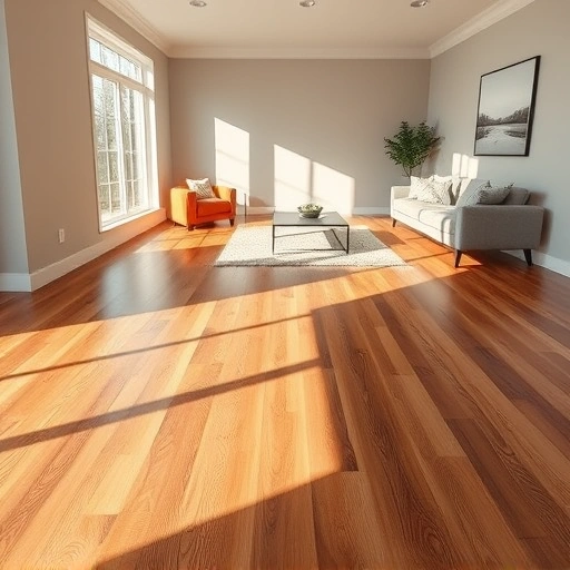 Spacious living room in Brushy Creek TX featuring elegant hardwood floors, neutral walls, and modern furnishings.