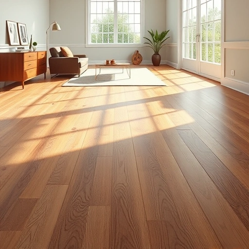 Elegant hardwood flooring in a spacious Coupland TX room, highlighting rich tones and intricate grain patterns.