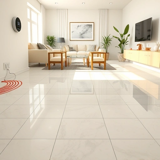Radiant Floor Heating Repair in Round Rock with elegantly tiled floor and warm, inviting interior design.