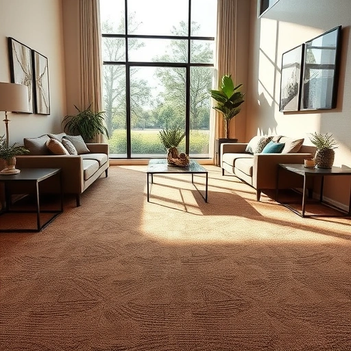 Perfectly installed carpet in a modern Cedar Park living room with warm tones, stylish decor, and natural light.