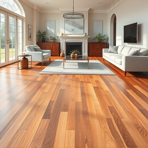 Completed hardwood and tile flooring in a refined Liberty Hill TX living space with natural lighting and stylish decor.