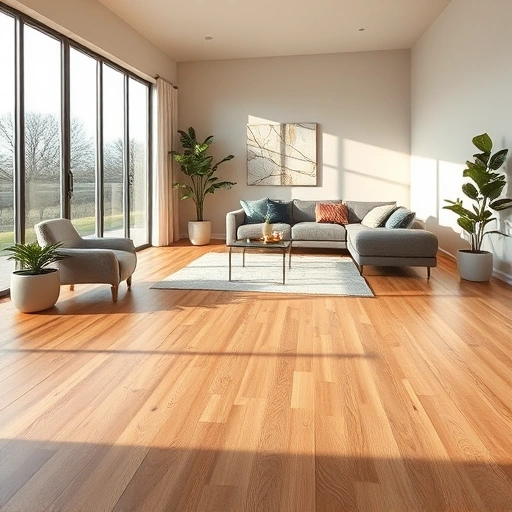 Vinyl SPC flooring installation in a modern Round Rock home with warm wood grain texture and natural light.