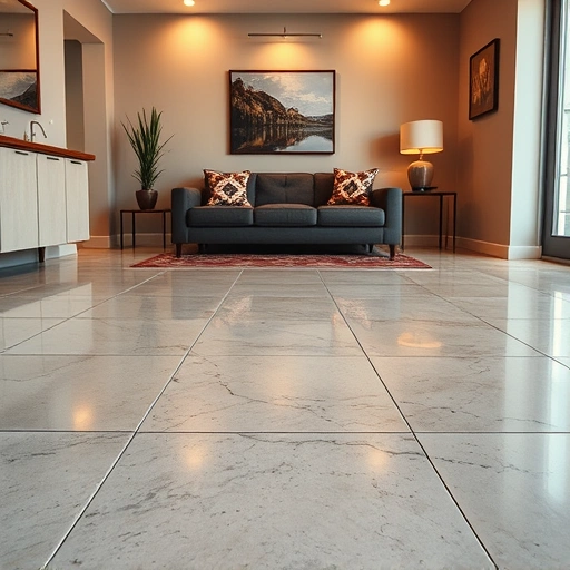 Perfectly completed Loose Tile Repair in Round Rock showcasing a pristine floor with polished tiles in a modern living space.