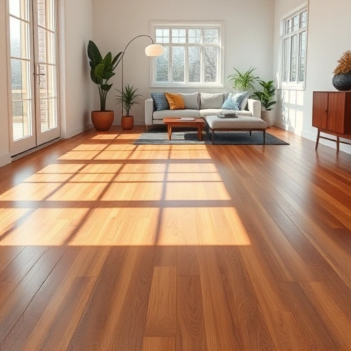 Elegant hardwood flooring installation in Lago Vista TX, showcasing rich tones and polished shine in a modern interior.