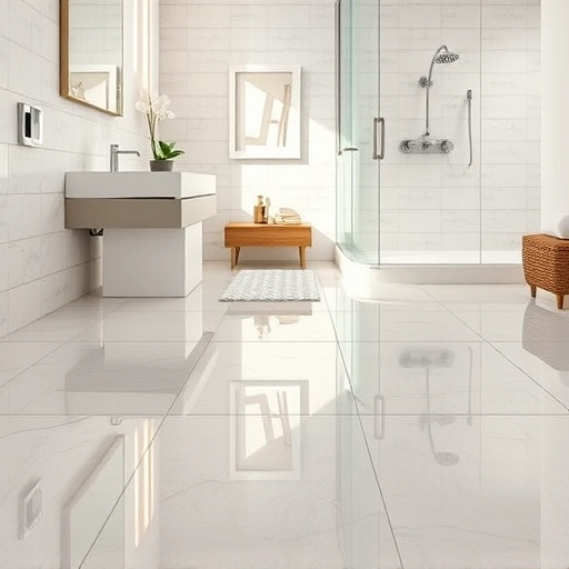 Gleaming tiles and immaculate grout in a modern Round Rock bathroom highlight expert cleaning and sealing services.