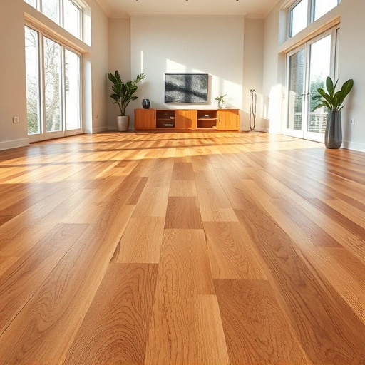 Flawlessly installed polished wooden flooring in a spacious room with natural light and modern decor in Taylor TX.