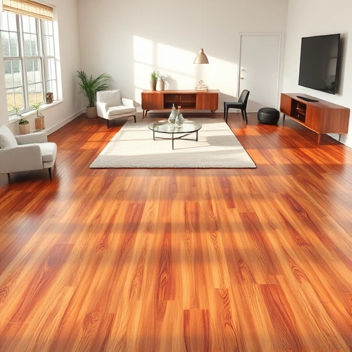 Stunning hardwood flooring installation in Jonestown TX, featuring rich tones and minimalist decor for a modern living space.