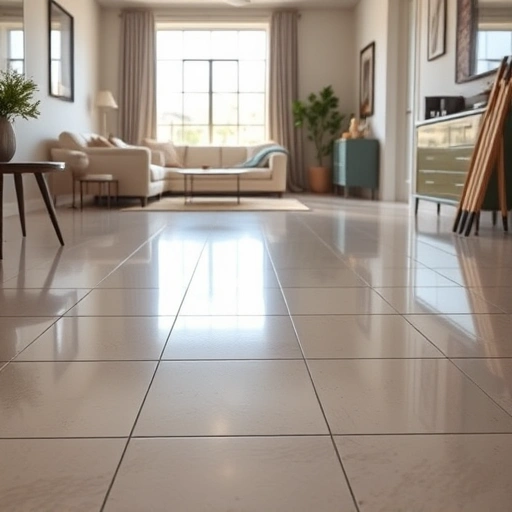 Completed Radiant Floor Heating Repair in Round Rock with polished tiles and visible tubing in an elegant room.