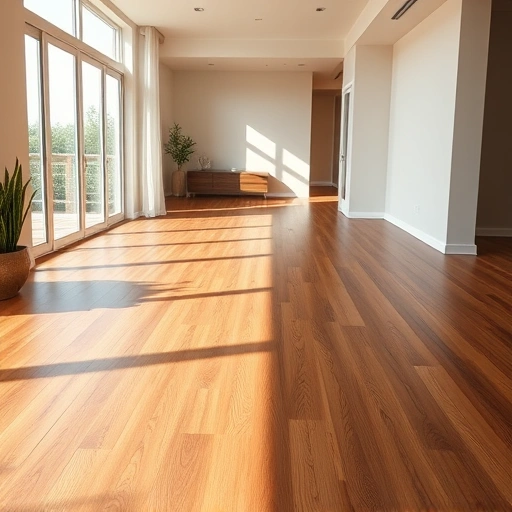 Elegant hardwood flooring installation in Four Points TX, showcasing rich tones and polished texture in a modern room.