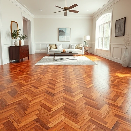 Beautiful hardwood flooring in herringbone pattern, warm tones, elegant decor, inviting ambiance in Windemere TX.