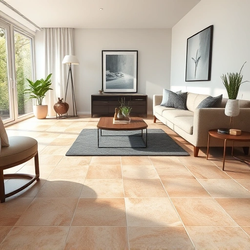 Perfect tile repair in Round Rock showcases vibrant ceramic tiles in a stylish living space with modern decor.