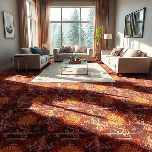 Luxurious living room in Brushy Creek TX with elegant carpet installation, modern furniture, and soft natural light.