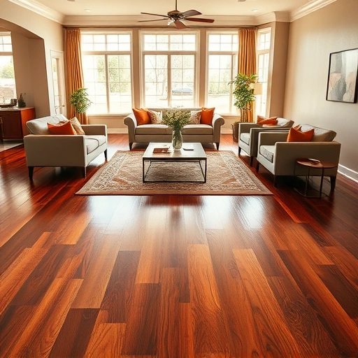 Completed hardwood flooring in a spacious Bee Cave TX living room with elegant furniture and natural light.