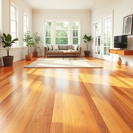 Polished hardwood flooring in Bee Cave TX with warm tones, minimal decor, and natural light enhancing the space.