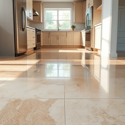 Completed tile sealing project in modern Round Rock kitchen with glossy, vibrant tiles and sleek cabinetry.