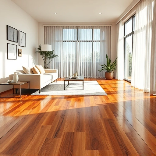 Modern living room in Brushy Creek TX featuring polished hardwood floors, elegant furniture, and natural light.